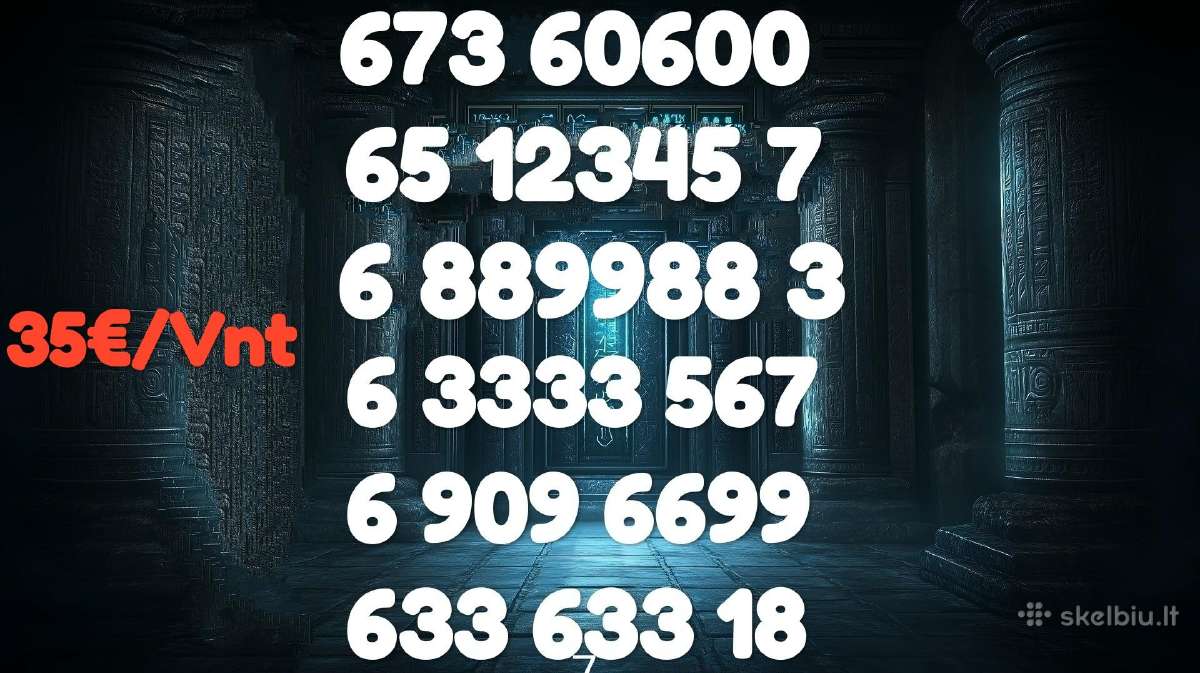 Gražūs VIP Numeriai 70 vnt. Po 30/40€.111 777 000 - nuotraukos Nr. 7