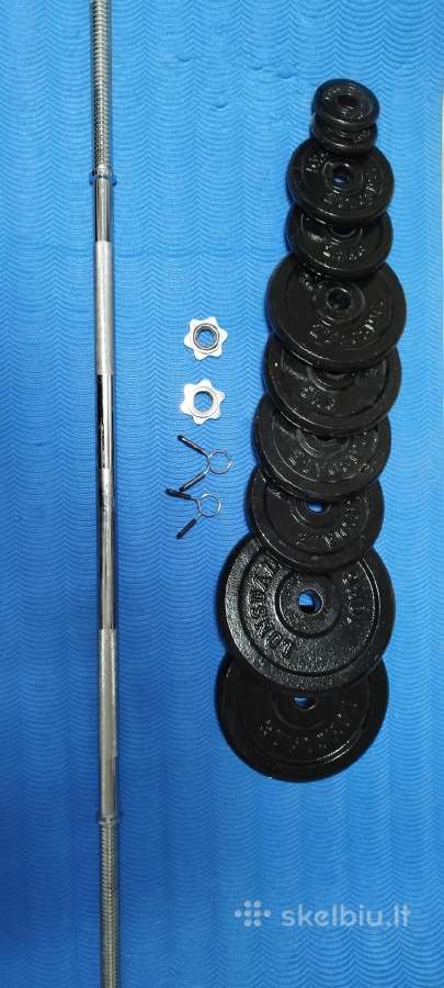 150 cm ilgio štanga 60 kg. - nuotraukos Nr. 2