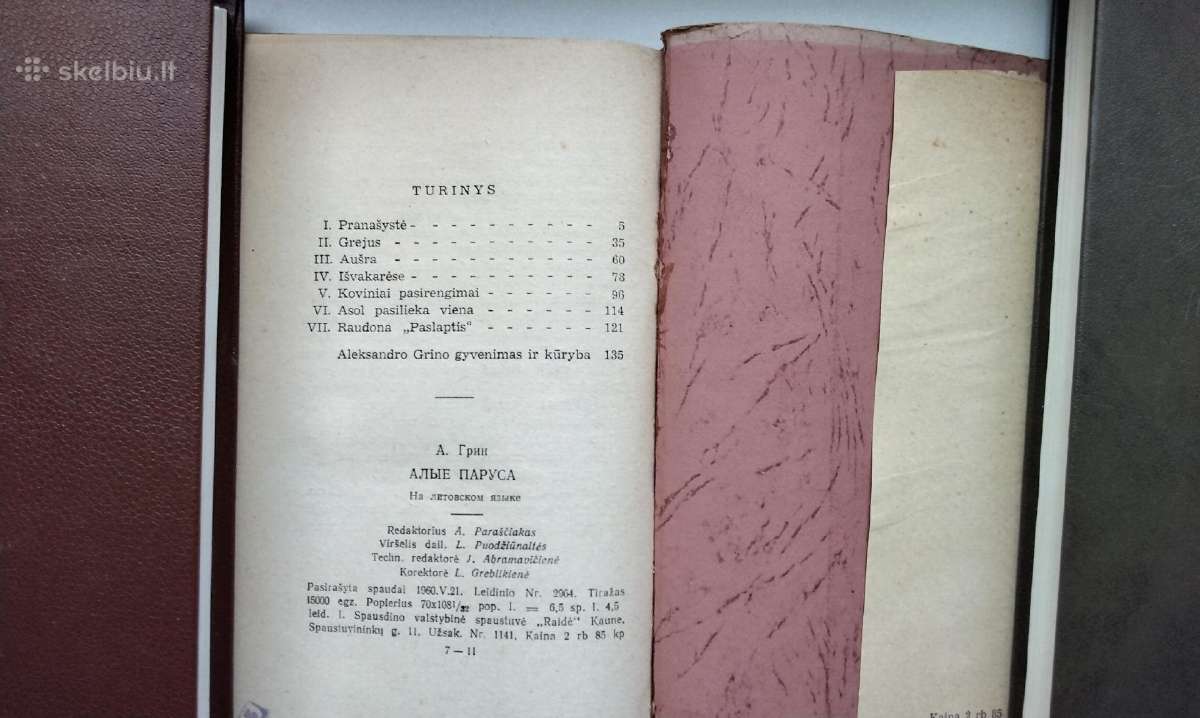 A. Grinas. Raudonos burės. 1960 m. leid. - nuotraukos Nr. 6