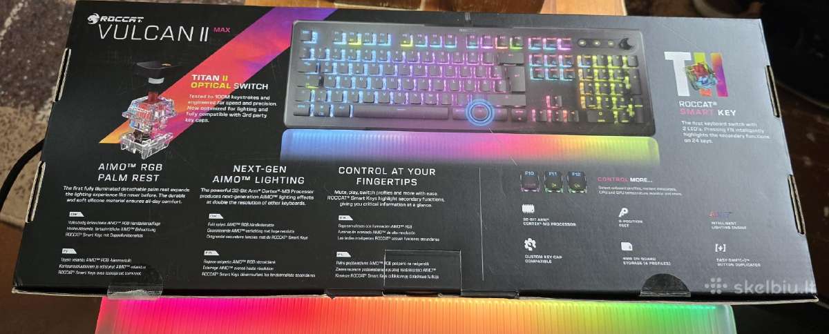 Roccat Vulcan II Max juoda mechaninė klaviatūra - nuotraukos Nr. 3