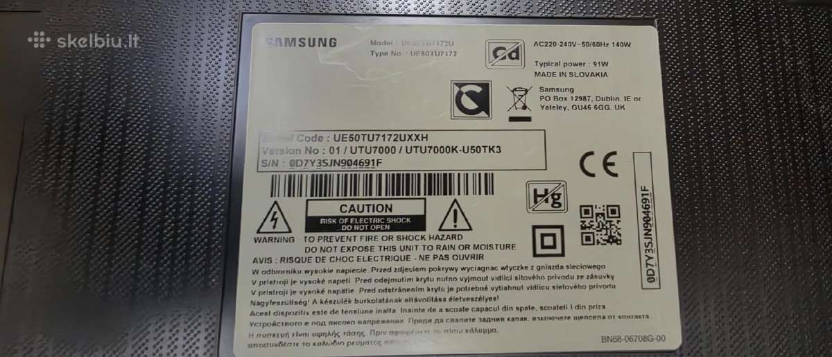Televizorius Samsung 50" 4k Smart TV - nuotraukos Nr. 6