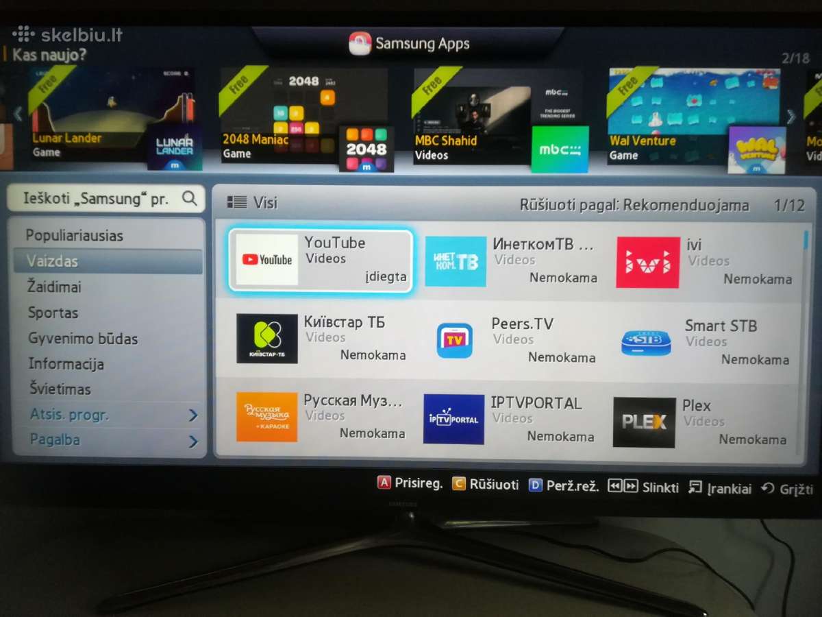 Samsung Ue46f6400 117cm „Full HD“ Smart TV „wi-fi“ - nuotraukos Nr. 8
