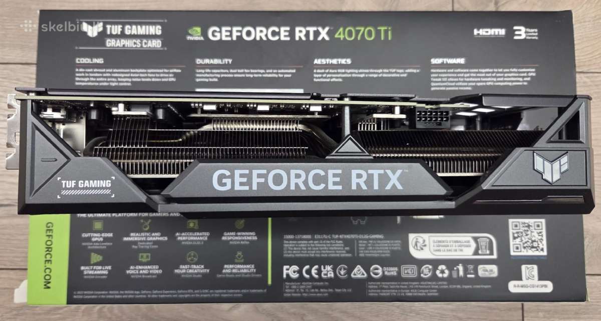 Asus Tuf Gaming Geforce Rtx 4070 Ti 12gb + Ptm7950 - nuotraukos Nr. 5