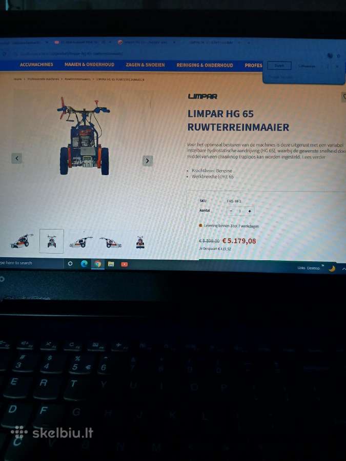 Aukstos zoles ir bruzgynu mulceris Limpar Hg 65 - nuotraukos Nr. 4