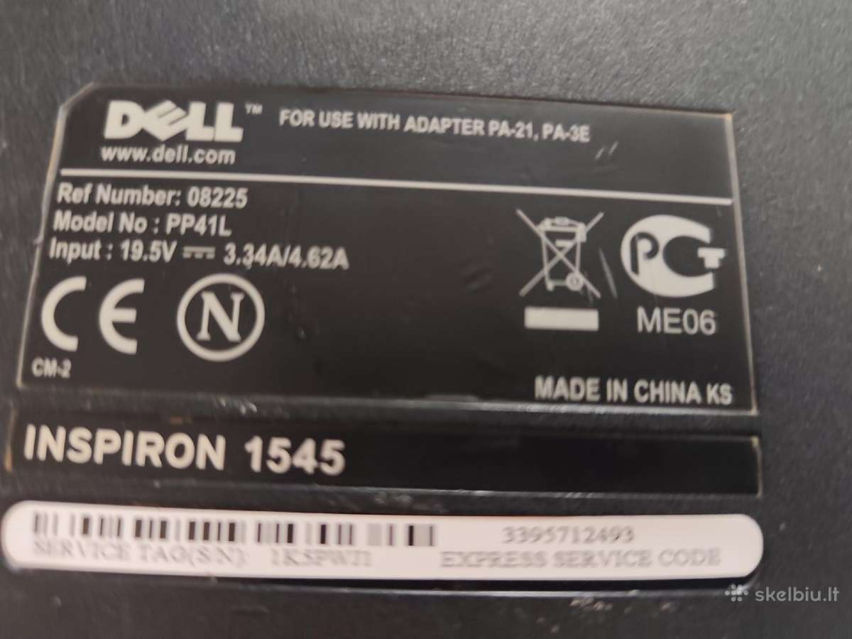 Dell Inspiron 1545 - nuotraukos Nr. 4