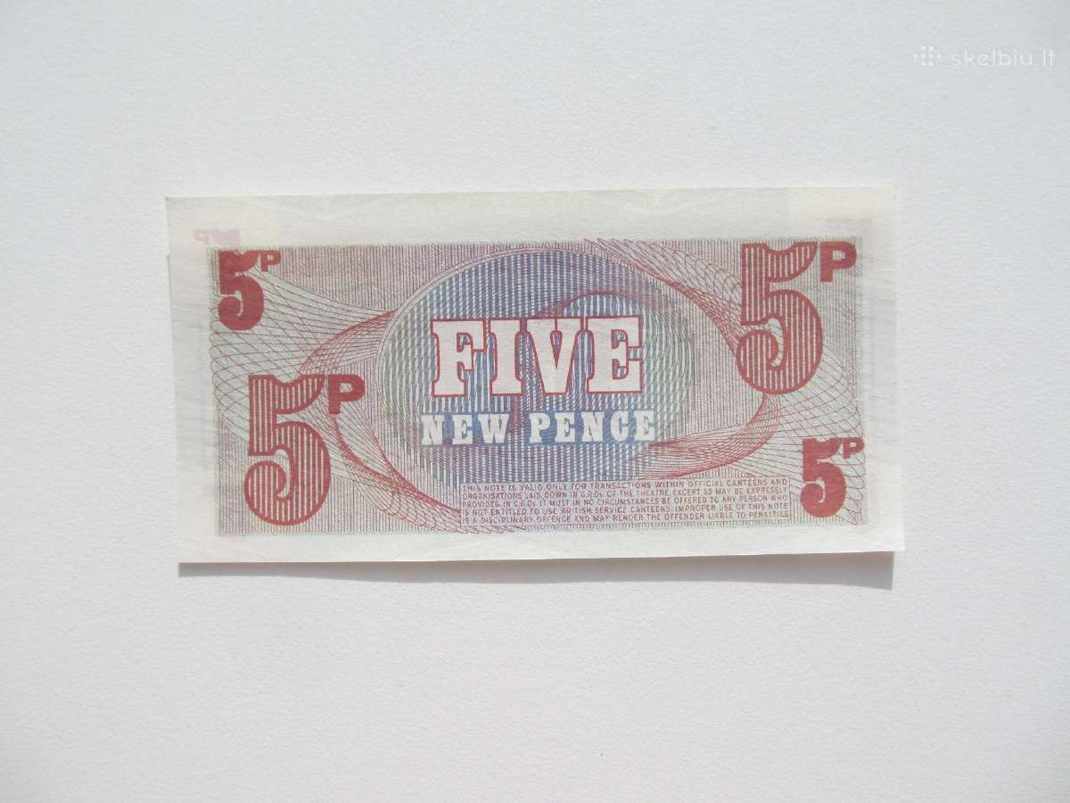 5 pencai , Britanijos kariniai , 1972 unc - nuotraukos Nr. 2