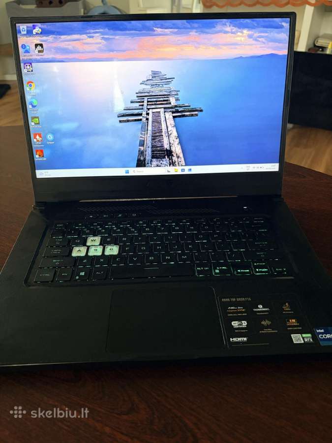 Asus Tuf F15 Dash i7 rtx 3070 240hz - nuotraukos Nr. 2
