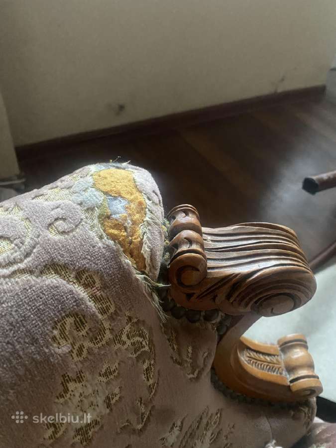 Klasikinis minkštų baldų komplektas – sofa ir 2fot - nuotraukos Nr. 2