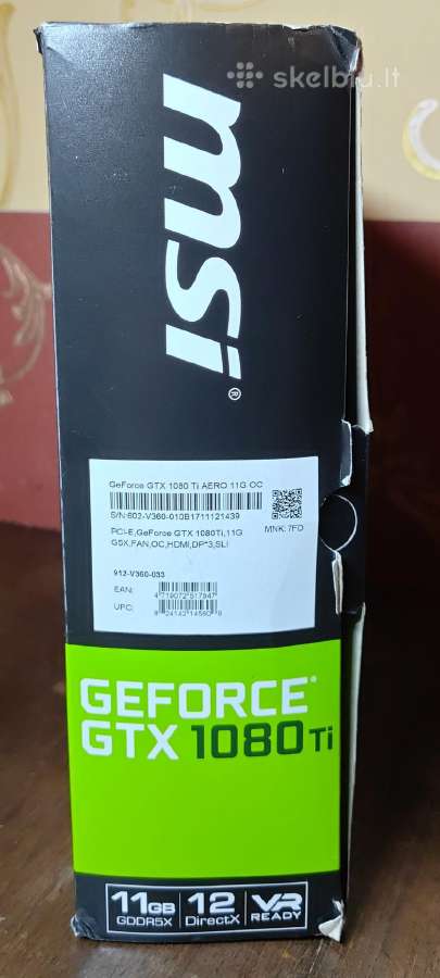 Msi Geforce Gtx 1080 Ti 11gb vaizdo plokštė - nuotraukos Nr. 3