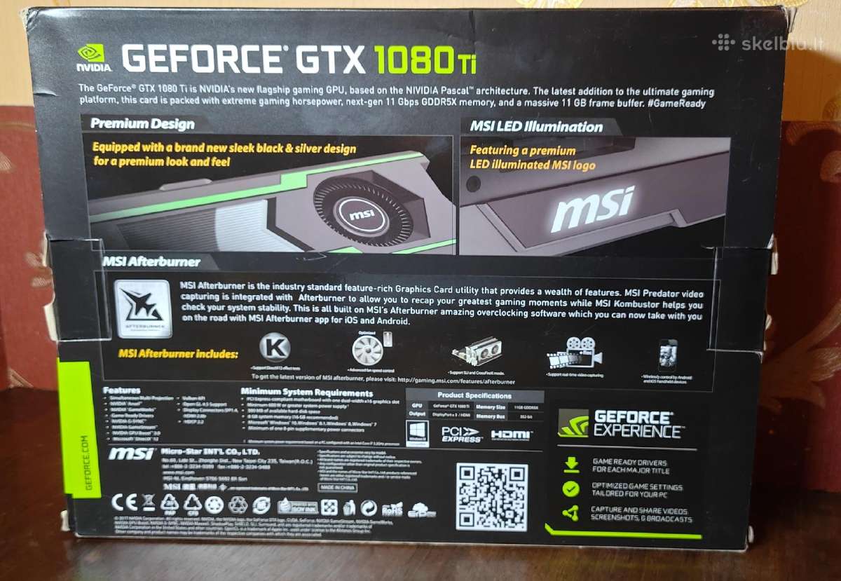 Msi Geforce Gtx 1080 Ti 11gb vaizdo plokštė - nuotraukos Nr. 4