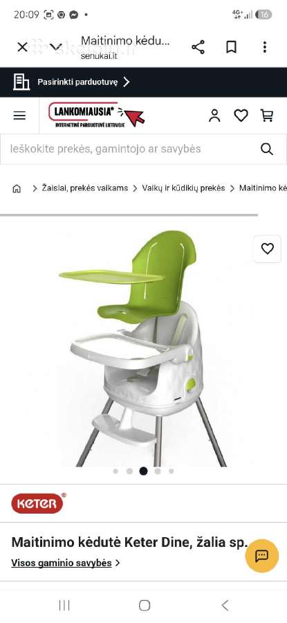 Naudota vaikiška maitinimo kėdutė - nuotraukos Nr. 2