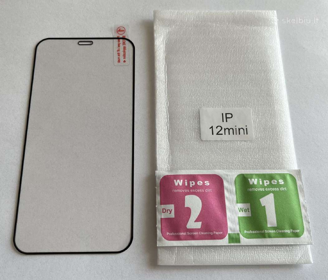 Kokybiškas stiklas iPhone 12 mini (3 vnt 2 €) - nuotraukos Nr. 2