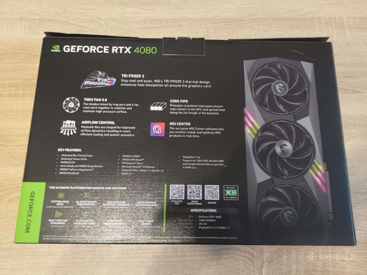 Msi Rtx 4080 16gb Gaming X Trio - nuotraukos Nr. 2