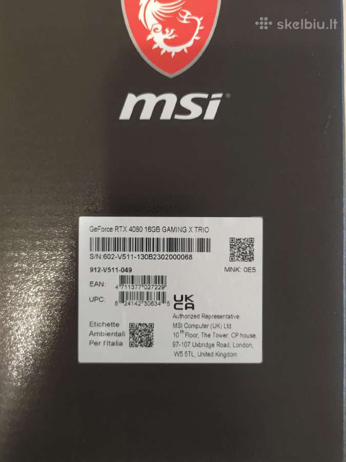 Msi Rtx 4080 16gb Gaming X Trio - nuotraukos Nr. 3