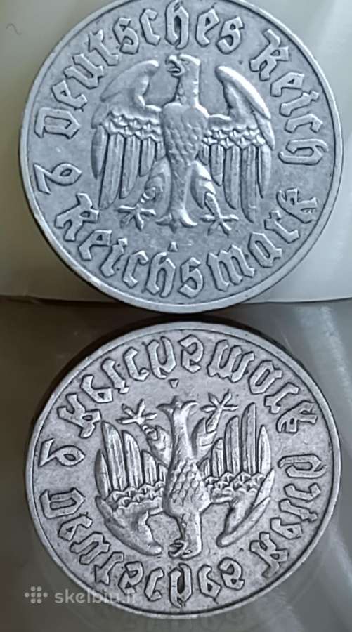Trečiasis Reichas 2 reichsmarkės - nuotraukos Nr. 2