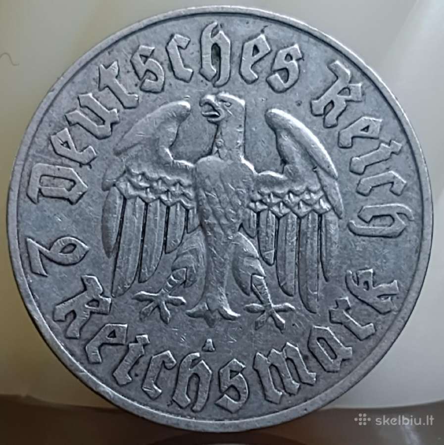 Trečiasis Reichas 2 reichsmarkės - nuotraukos Nr. 3