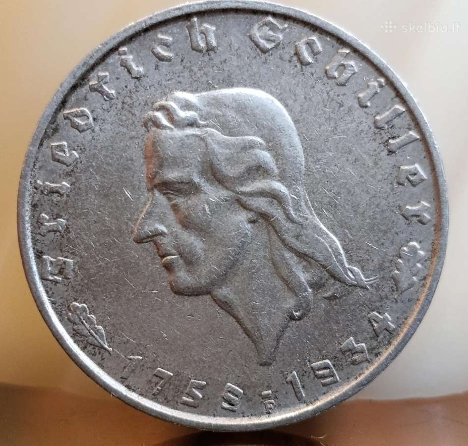 Trečiasis Reichas 2 reichsmarkės - nuotraukos Nr. 6