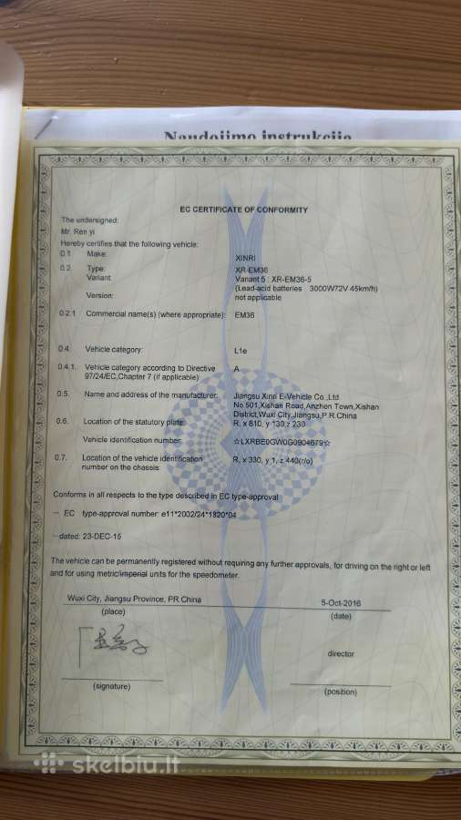 Parduodu elektrinį motorolerį - nuotraukos Nr. 12