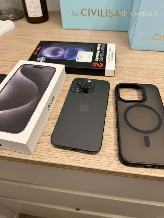 iPhone 15 Pro 128 GB, juodas - nuotraukos Nr. 3