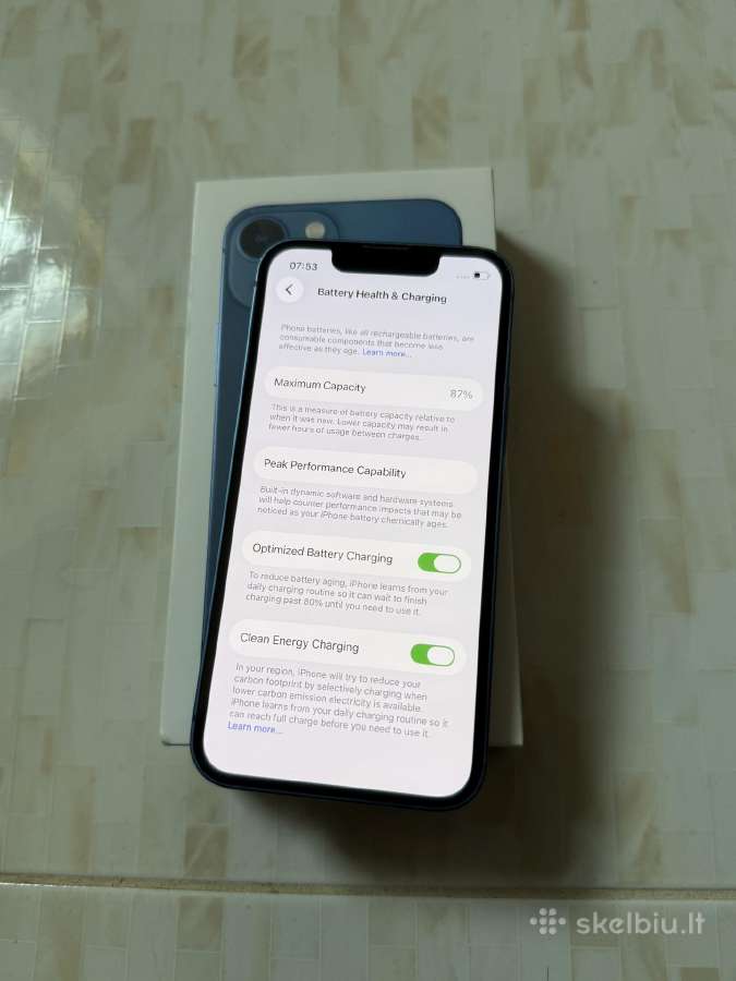iPhone 13 mini 128gb Blue - nuotraukos Nr. 4