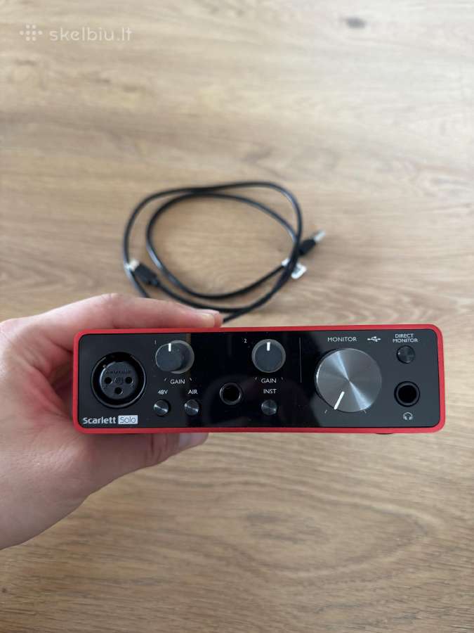 Focusrite Scarlett Solo 2nd Gen garso plokštė - nuotraukos Nr. 3
