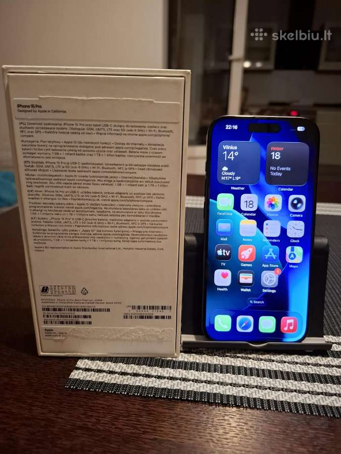 iPhone 15 Pro Titanium black - nuotraukos Nr. 14