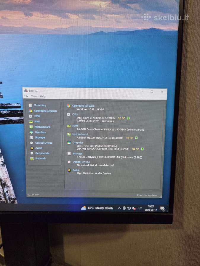 Tvarkinga I5 9600k dėžė - nuotraukos Nr. 7