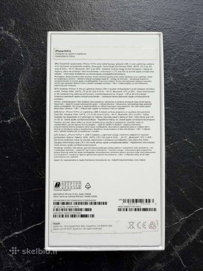 iPhone 14 pro 256 GB gold - nuotraukos Nr. 6