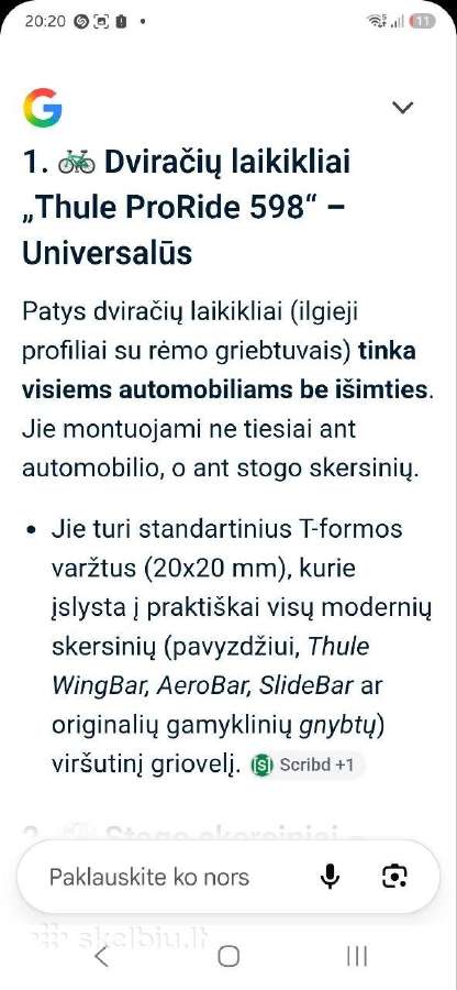 Thule skersiniai ir dviračių laikikliai - nuotraukos Nr. 3