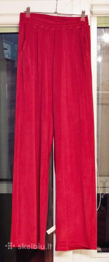 109 cm ilgio soft veliūro plačios kelnės 38 dydis - nuotraukos Nr. 2