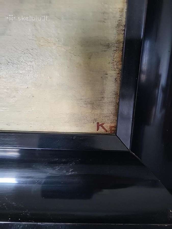 Išskirtinis senovinis paveikslas ant drobės - nuotraukos Nr. 3