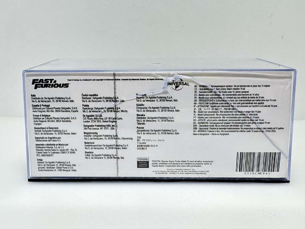 Toyota Supra Turbo Mark Iv 1993 Slap Jack 1:43 - nuotraukos Nr. 7