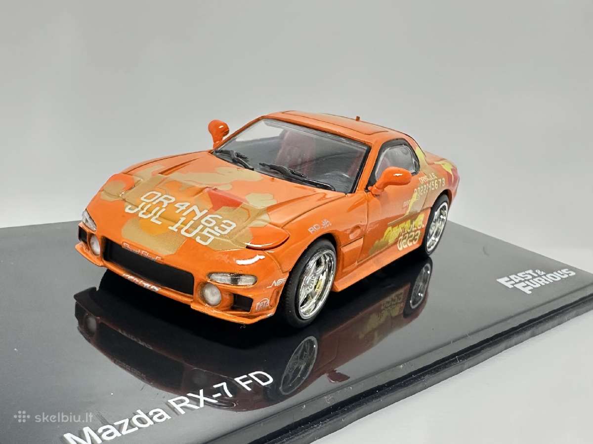 Mazda Rx-7 Fd 1993 Julius oranžinė 1:43 1:43 - nuotraukos Nr. 3