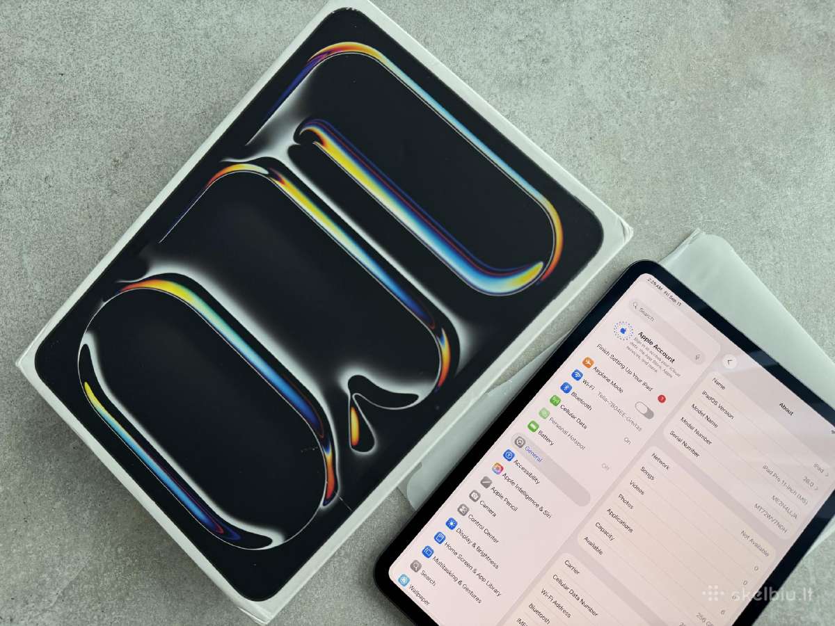 Naujas Apple iPad Pro 11 M5 256gb WiFi+cellular - nuotraukos Nr. 2