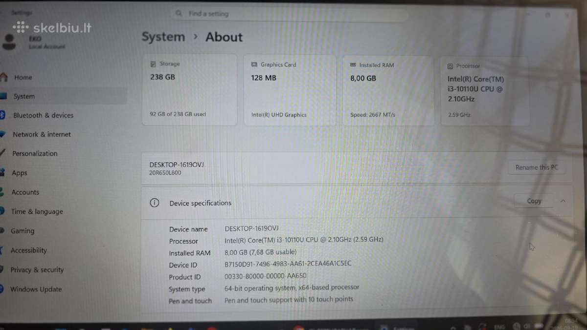 Lenovo Thinkpad Yoga L13 - nuotraukos Nr. 4