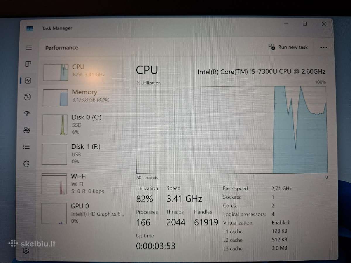 Parduota Lenovo T470 i5 7200u 128gb 4gb Touch - nuotraukos Nr. 8