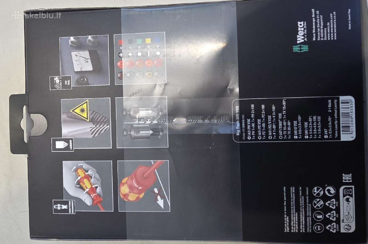 Atsuktuvų rinkinys Wera Big Pack 100/14 Vde - nuotraukos Nr. 4