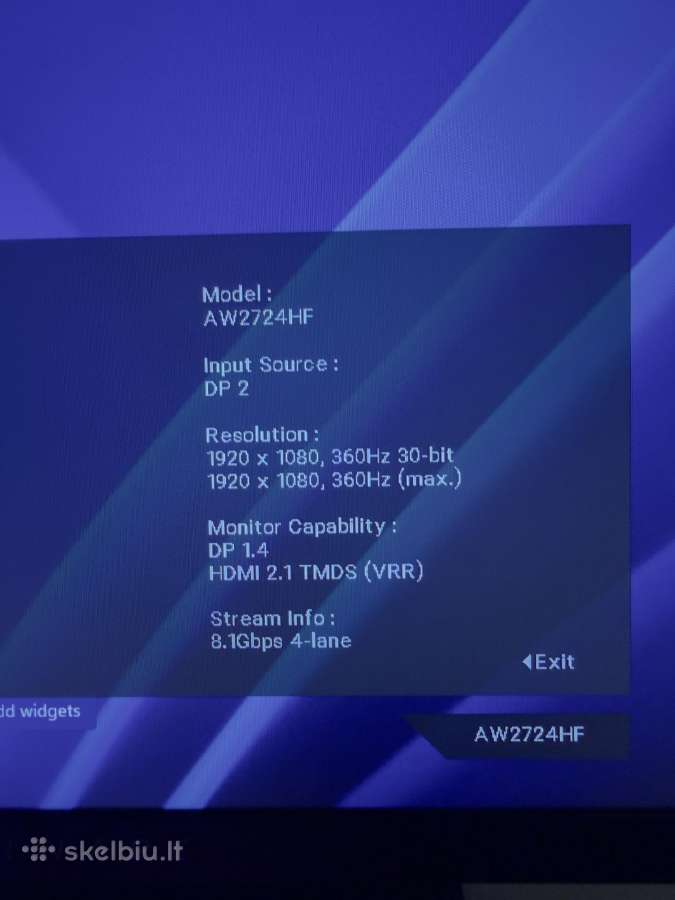 Alienware 2724hf - nuotraukos Nr. 2