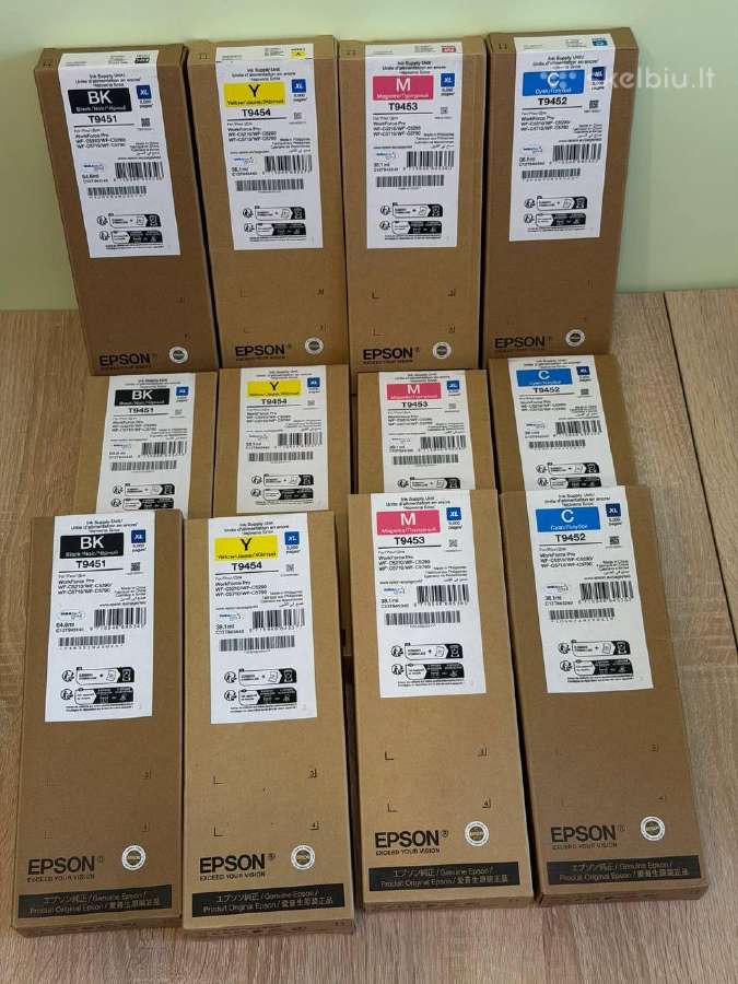 Epson T945 XL – 3 nauji originalūs komplektai - nuotraukos Nr. 2
