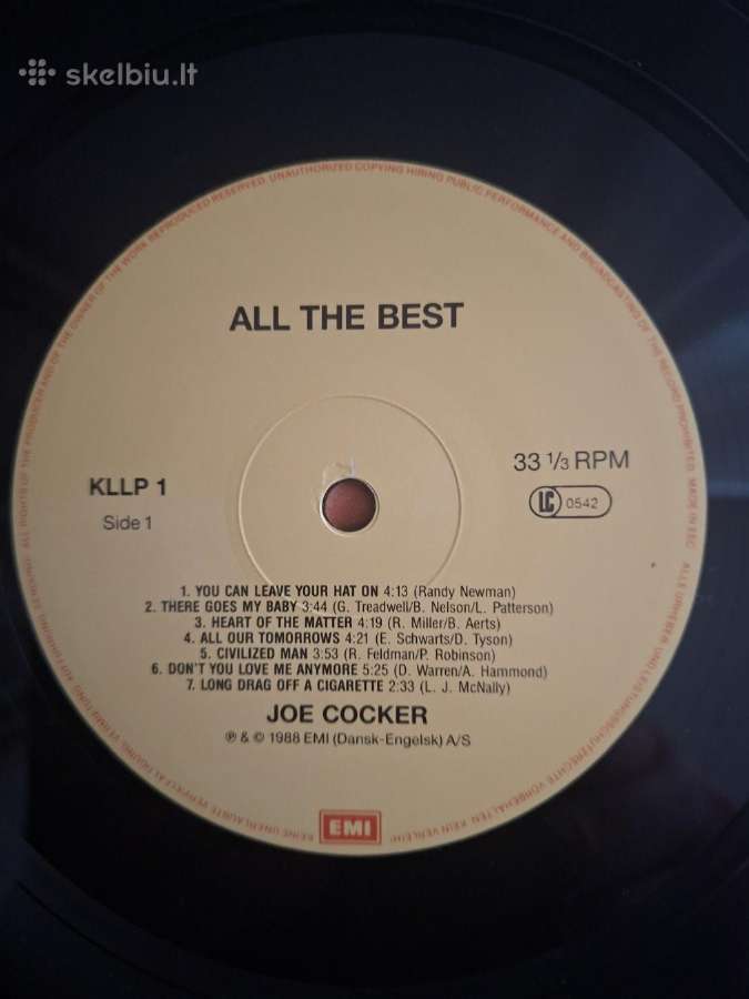 Joe Cocker 1988 "All The Best" - nuotraukos Nr. 3