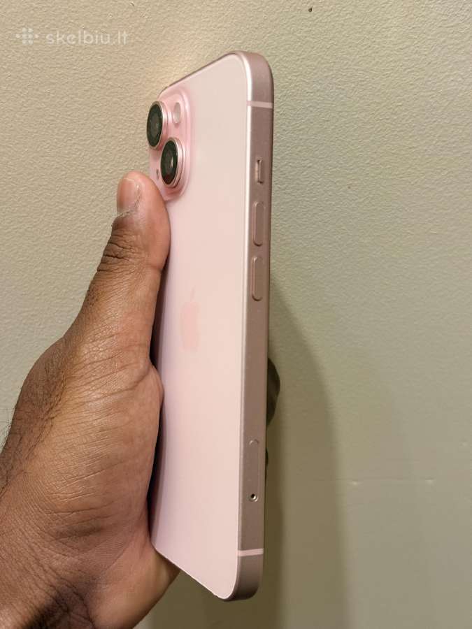 iPhone 15 Pink128gb with Applecare+ till July 2027 - nuotraukos Nr. 5