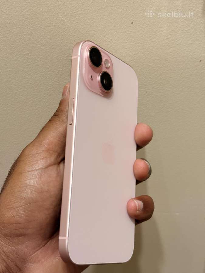 iPhone 15 Pink128gb with Applecare+ till July 2027 - nuotraukos Nr. 6