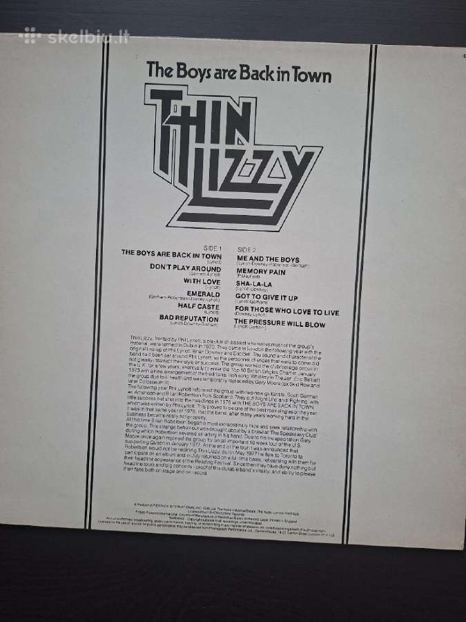 Thin Lizzy 1983 "The Boys Are Back In Town" - nuotraukos Nr. 2
