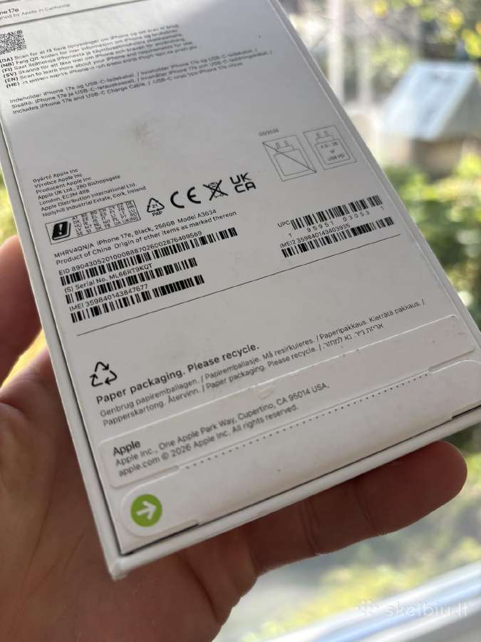 Naujas iPhone 17e su 12 mėn. garantija - nuotraukos Nr. 3