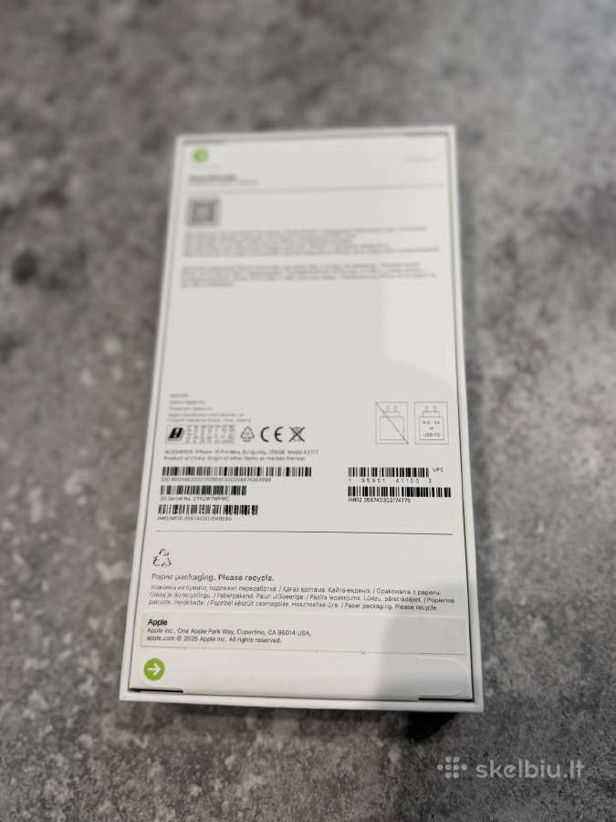 Naujas iPhone 18 Pro 256gb Max Burgundy! - nuotraukos Nr. 2