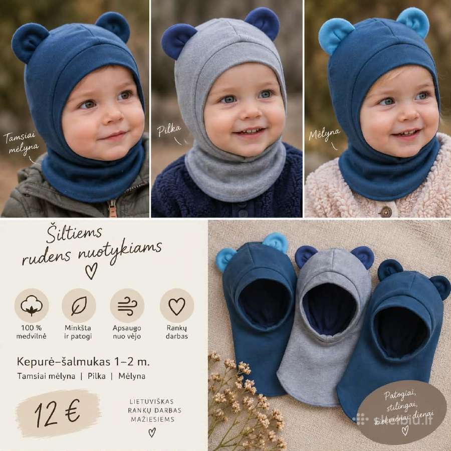 Šalmukai kepurės rudeniui žiemai - nuotraukos Nr. 12