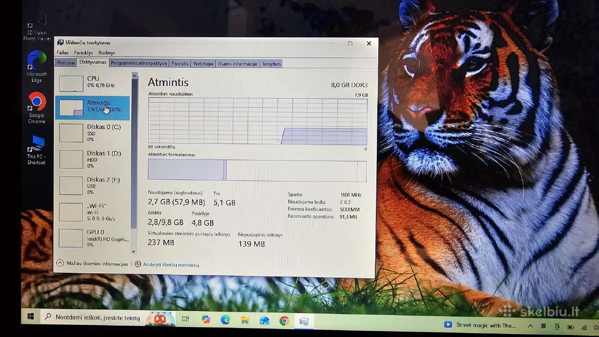 Medion Akoya i7/8gb/120ssd+1000gb/17.3 nvidia - nuotraukos Nr. 10