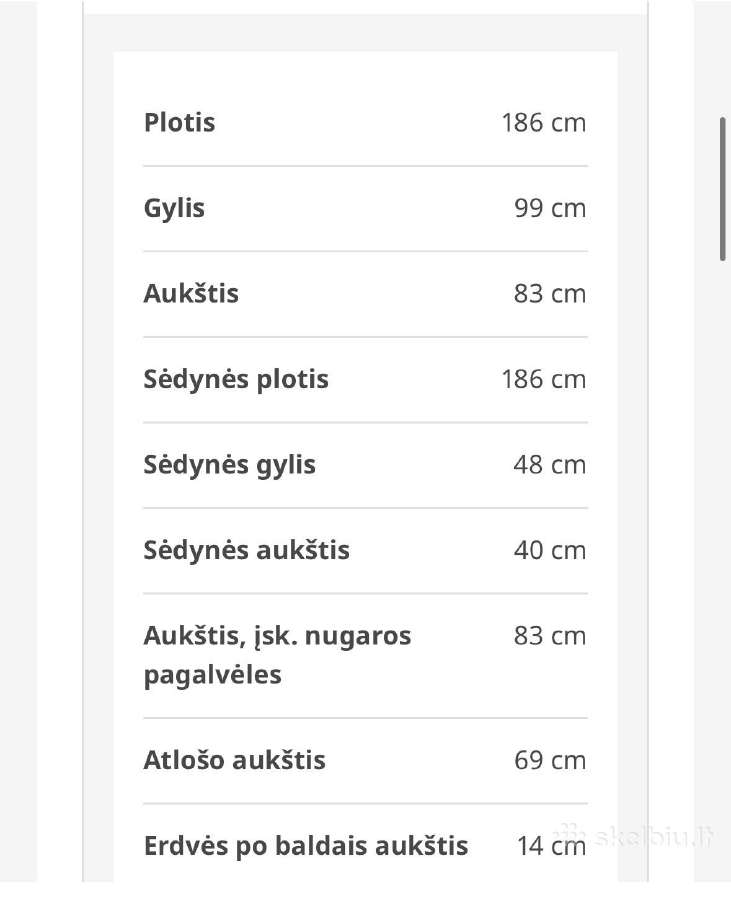 Parduodu sofą ir kojų kėdutę - nuotraukos Nr. 2