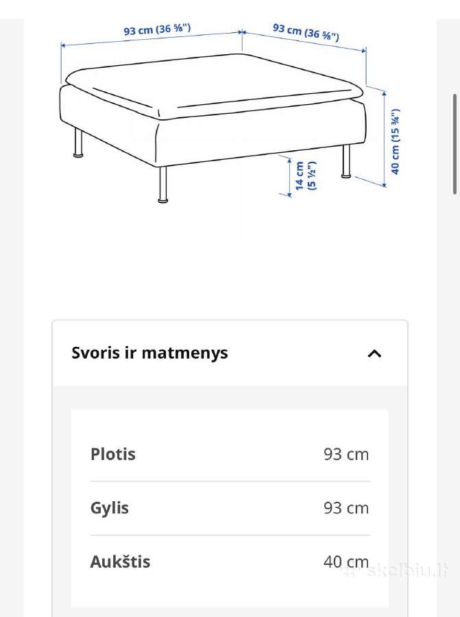 Parduodu sofą ir kojų kėdutę - nuotraukos Nr. 3