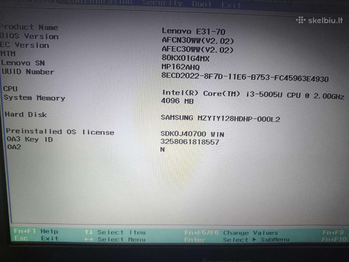 E31-70 13.3" i3-5005u 4gb 128gb SSD Geros baterijo - nuotraukos Nr. 4